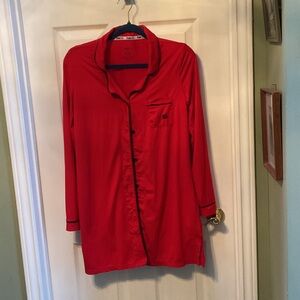 Born Women's Long Sleeve Sleep Shirt or Cover-Up with Black Accents